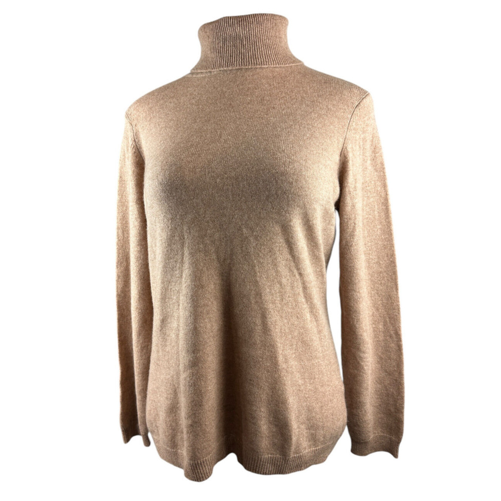 Cashmere Charter Club Luxury Turtleneck Pullover Sweater Brown Women's Size XL - Picture 9 of 12